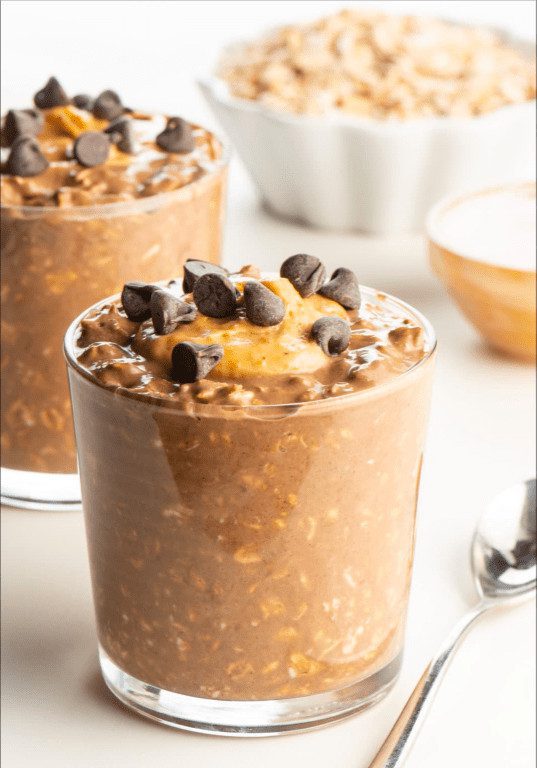 CHOCOLATE PB OVER NIGHT OATS, healthy meal delivery Vancouver, Foodie Fit