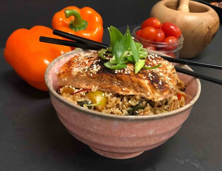 Foodie Fit - Salmon Bowl, healthy meal delivery Vancouver