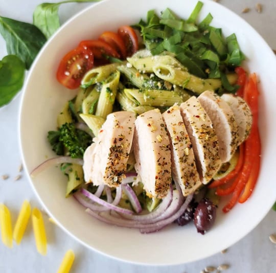 Pesto Penne, Healthy meal prep Vancouver