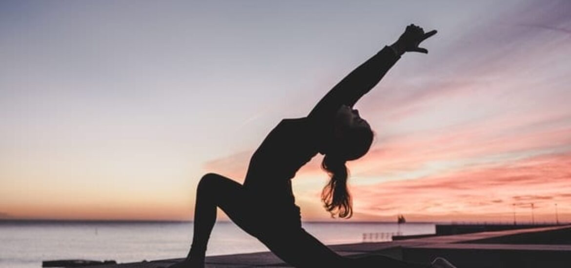 woman doing Yoga at sunrise, Food Delivery Vancouver