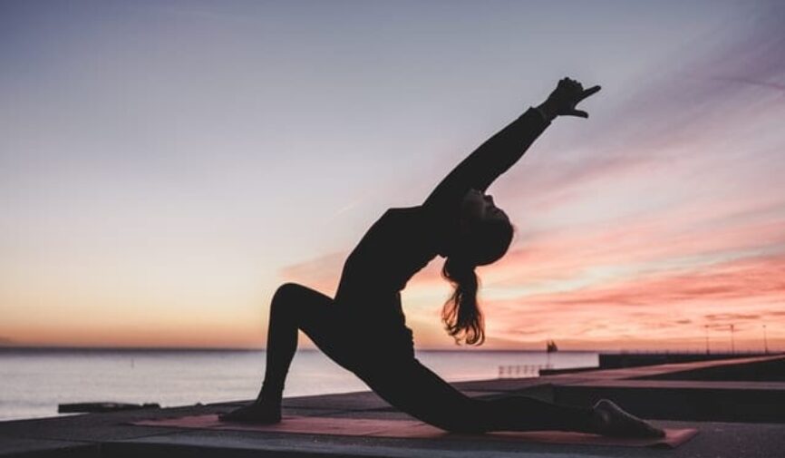 woman doing Yoga at sunrise, Food Delivery Vancouver