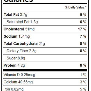 Apple Cinnamon Breakfast Cake Nutrition facts, healthy meal delivery Vancouver, Foodie Fit