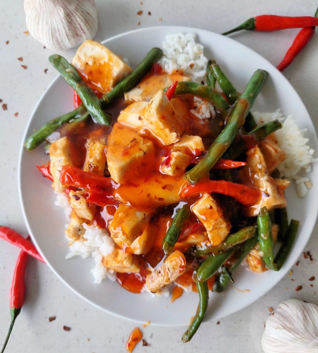 Thai Chili Chicken Stir Fry, healthy meal delivery Vancouver, Foodie Fit