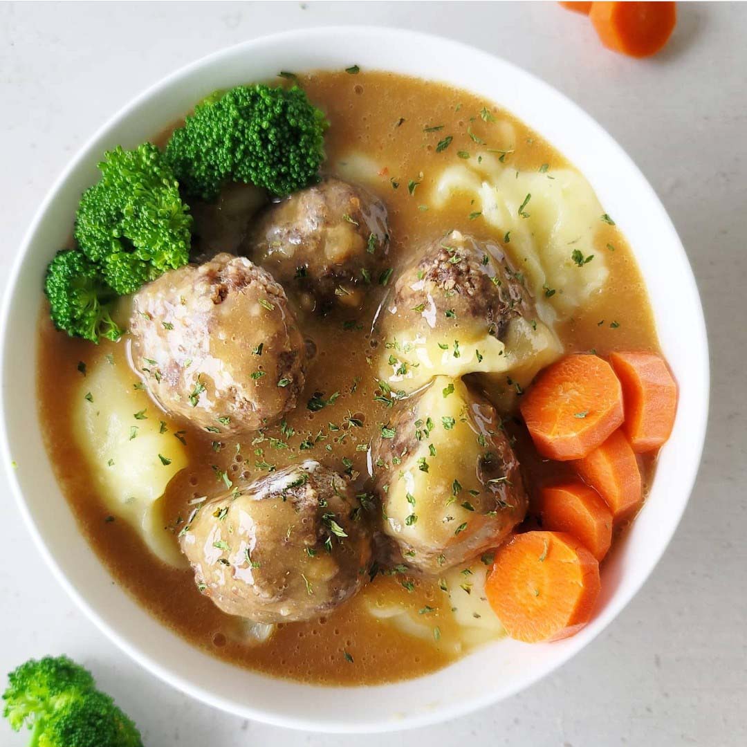 Salisbury meatballs and Gravy