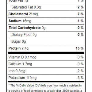 Foodie Fit Roasted Pork Loin Nutritionals