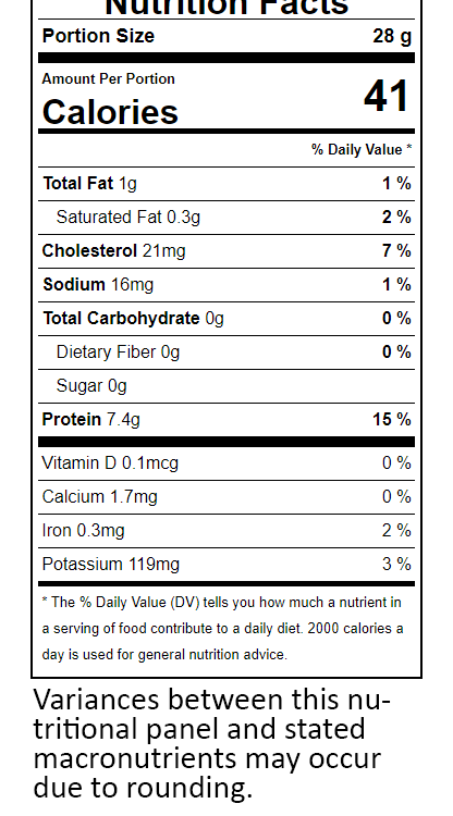 Foodie Fit Roasted Pork Loin Nutritionals