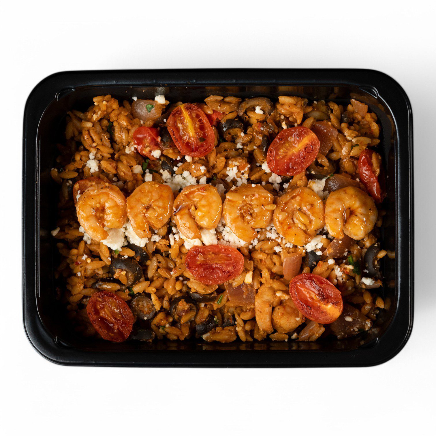 Orzo and Shrimp Mediterranean Platter