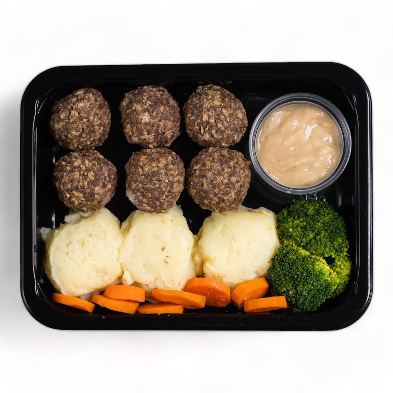 Salisbury Steak Meatballs with Mashed Potatoes and gravy