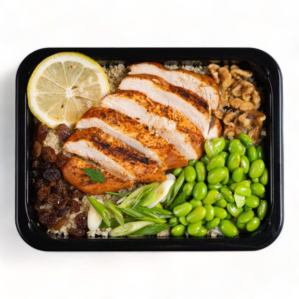Edamame Chicken & Quinoa Bowl Foodie Fit